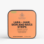 LARA Hair, Skin and Nails Strips | 5000 mcg Biotin, Folate & Vitamin D3 | Orange Flavor Oral Strips | Beauty Support Supplement | 30 Count (1.2 oz)* - Matevara