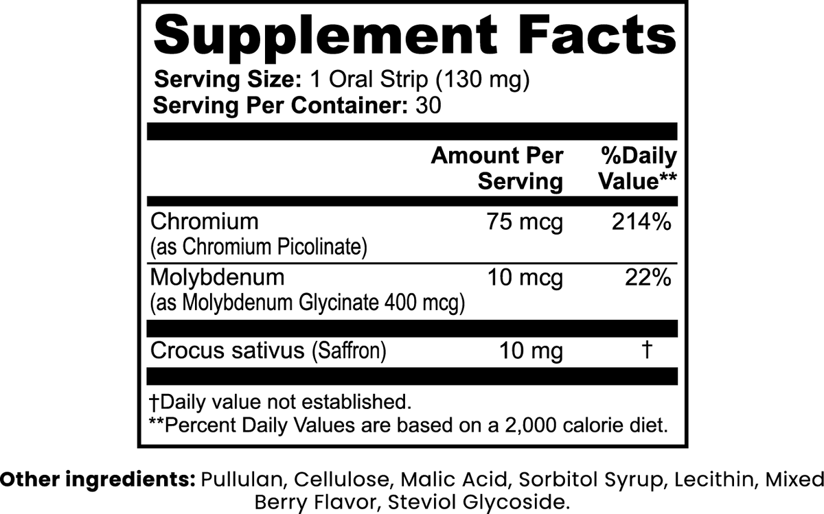 Livyra Appetite Balance & Weight Support Strips | Saffron, Chromium, Molybdenum | Mixed Berry Oral Strips | Plant - Based Supplement | 30 Count (33g)* - Matevara