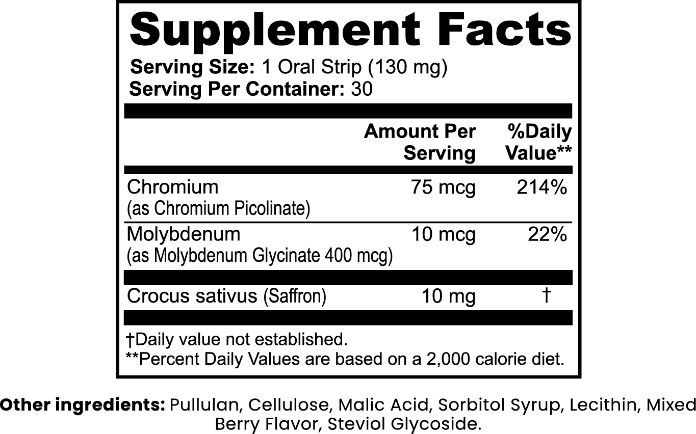 Livyra Appetite Balance & Weight Support Strips | Saffron, Chromium, Molybdenum | Mixed Berry Oral Strips | Plant - Based Supplement | 30 Count (33g)* - Matevara