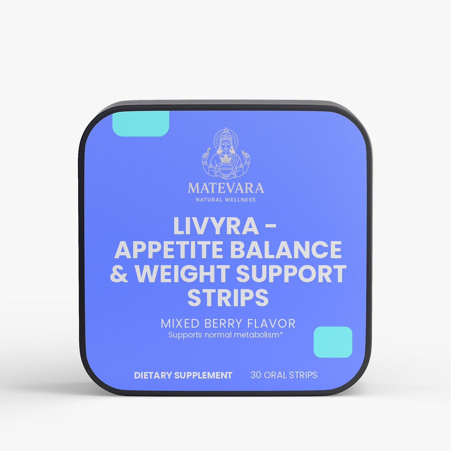 Livyra Appetite Balance & Weight Support Strips | Saffron, Chromium, Molybdenum | Mixed Berry Oral Strips | Plant - Based Supplement | 30 Count (33g)* - Matevara