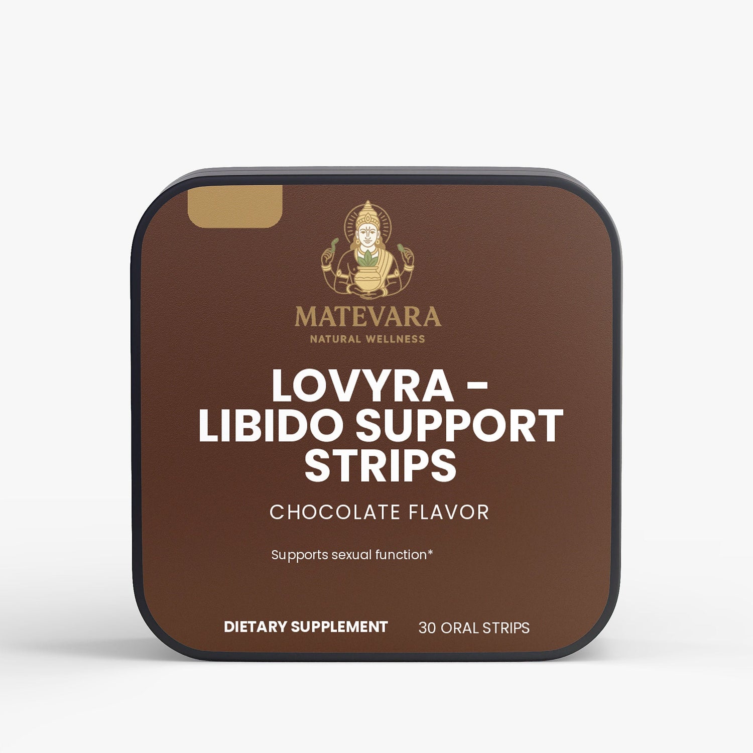 Lovyra Wellness Supplement Strips for Vitality & Performance | Cordyceps, Shilajit, Oyster Peptide | Chocolate Flavor | 30 Count - Matevara