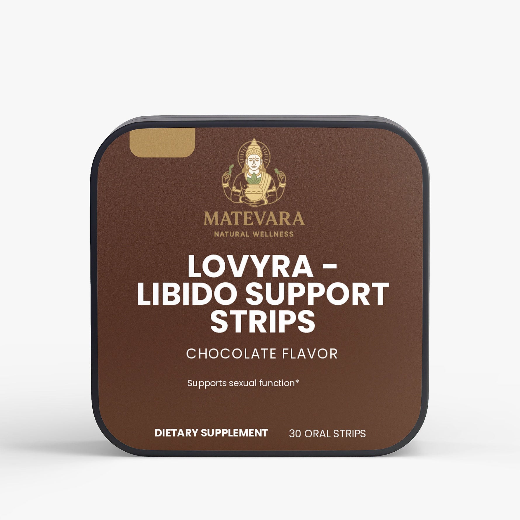 Lovyra Wellness Supplement Strips for Vitality & Performance | Cordyceps, Shilajit, Oyster Peptide | Chocolate Flavor | 30 Count - Matevara