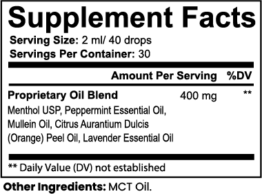 LumaBreath Respiratory Support Drops | Menthol, Peppermint & Mullein Oil Blend | Liquid Botanical Supplement | 2 oz Daily Comfort - Matevara