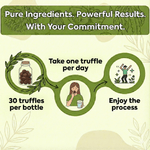 Mycella Birch Chaga Truffles | Mushroom Functional Food with Antioxidant Support | Chocolate Truffles | 30 Count - Matevara