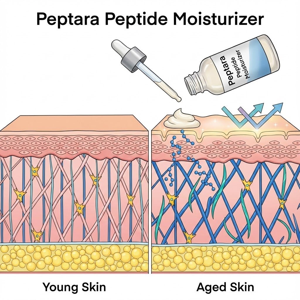 Peptara Peptide Moisturizer | Copper Peptides + Cranberry Extract | Hydrating Anti - Aging Face Cream | 1.7 fl oz - Matevara