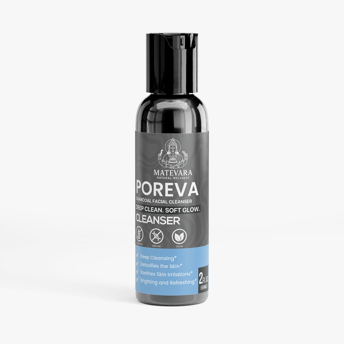 Poreva - Charcoal Facial Cleanser - Matevara