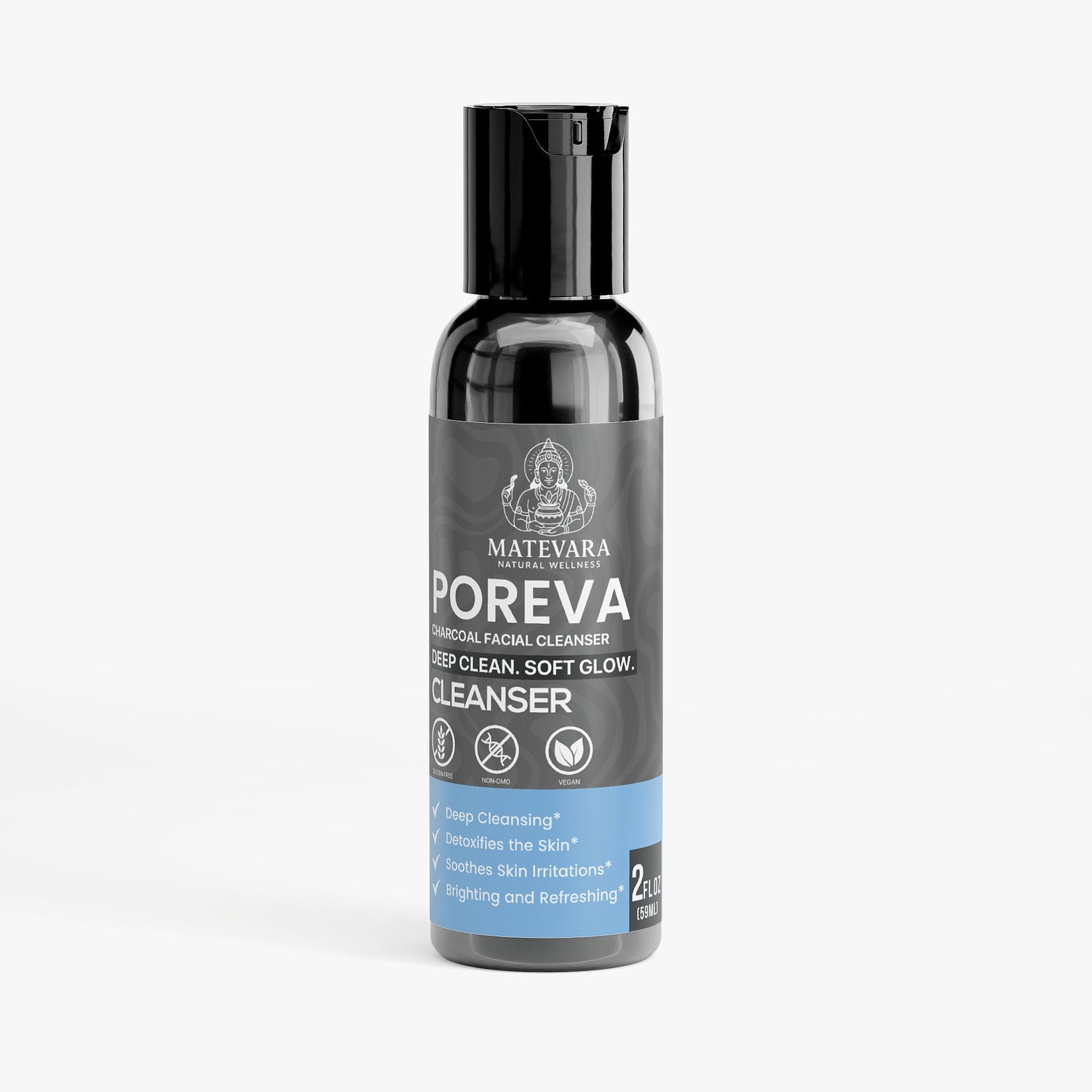 Poreva - Charcoal Facial Cleanser - Matevara