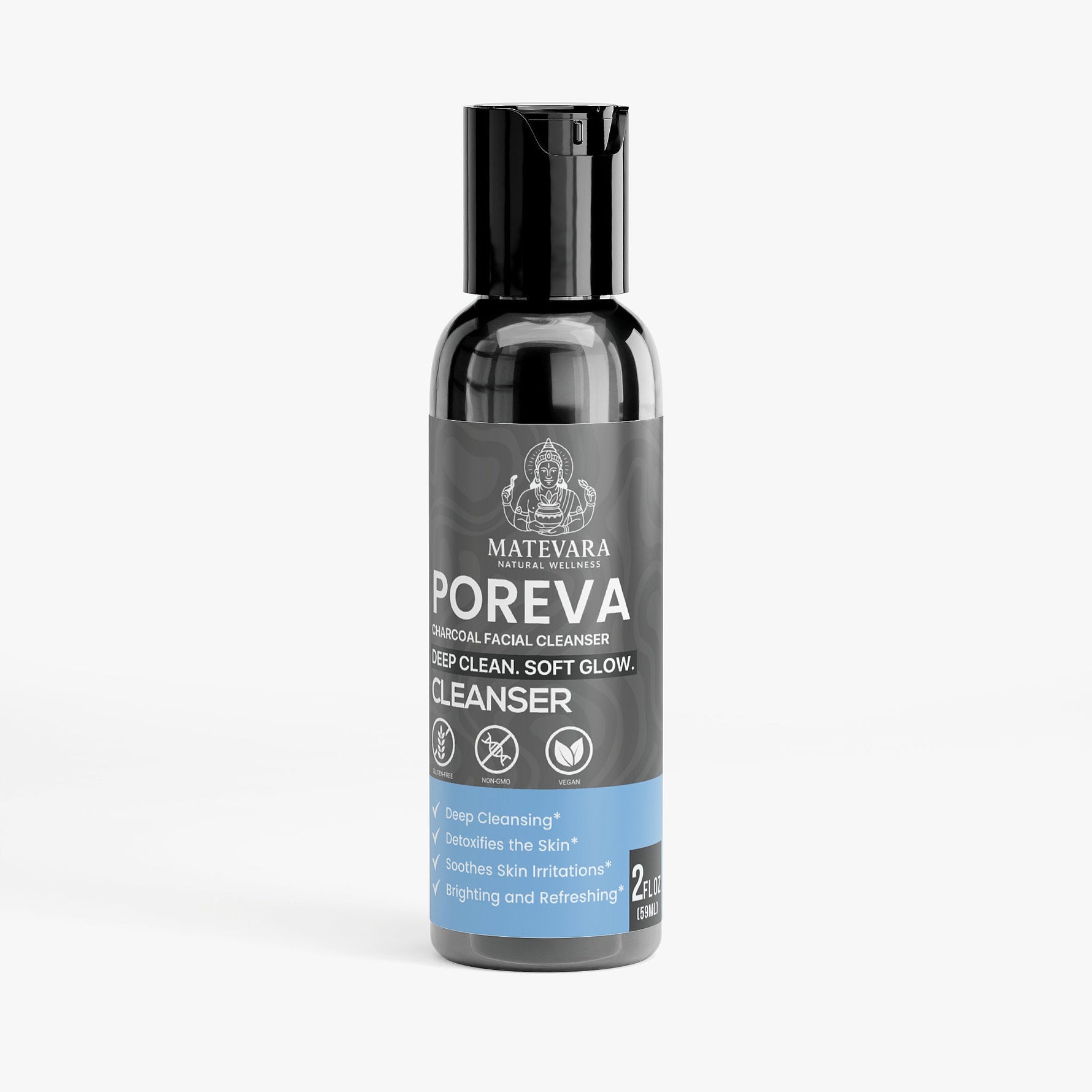 Poreva - Charcoal Facial Cleanser - Matevara