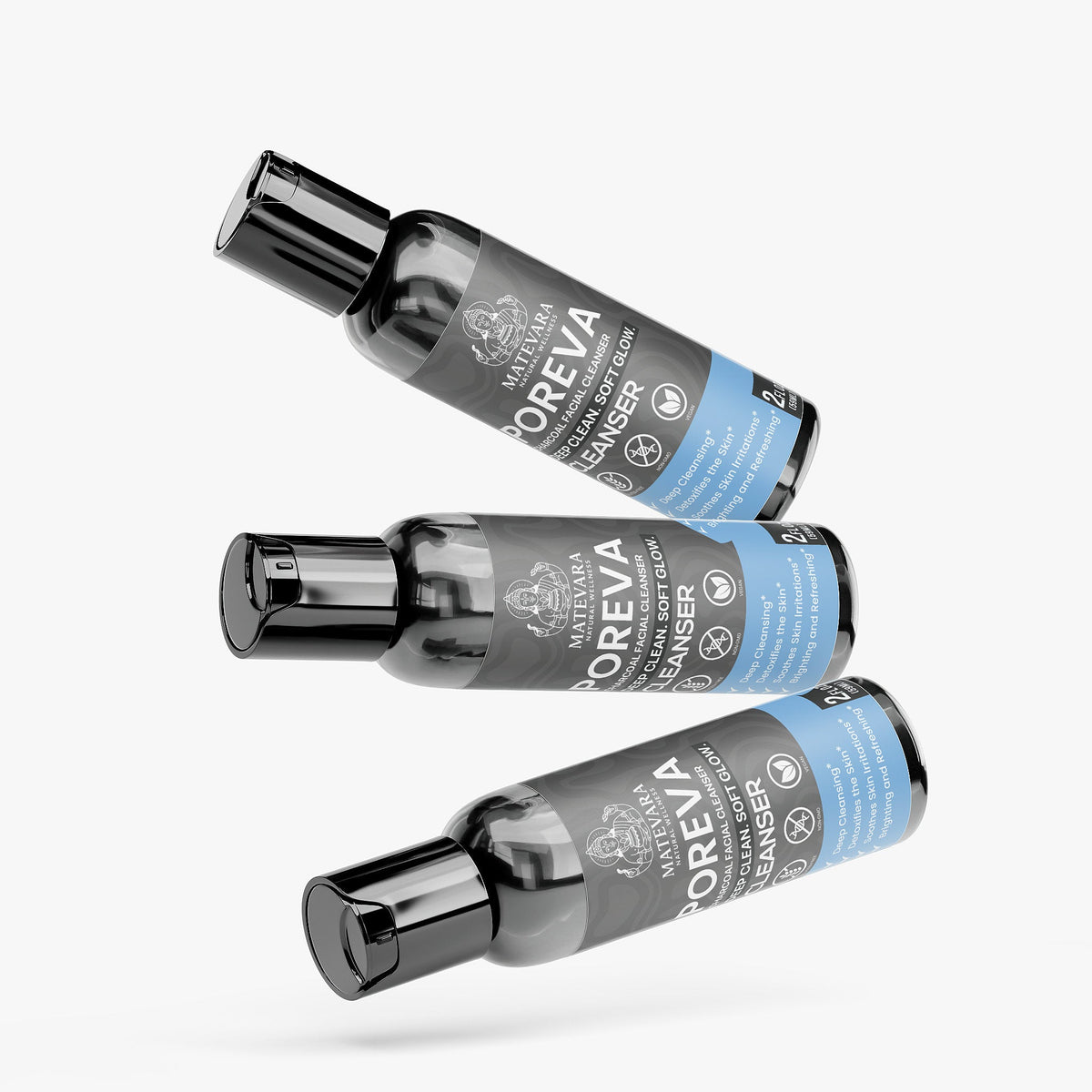 Poreva - Charcoal Facial Cleanser - Matevara