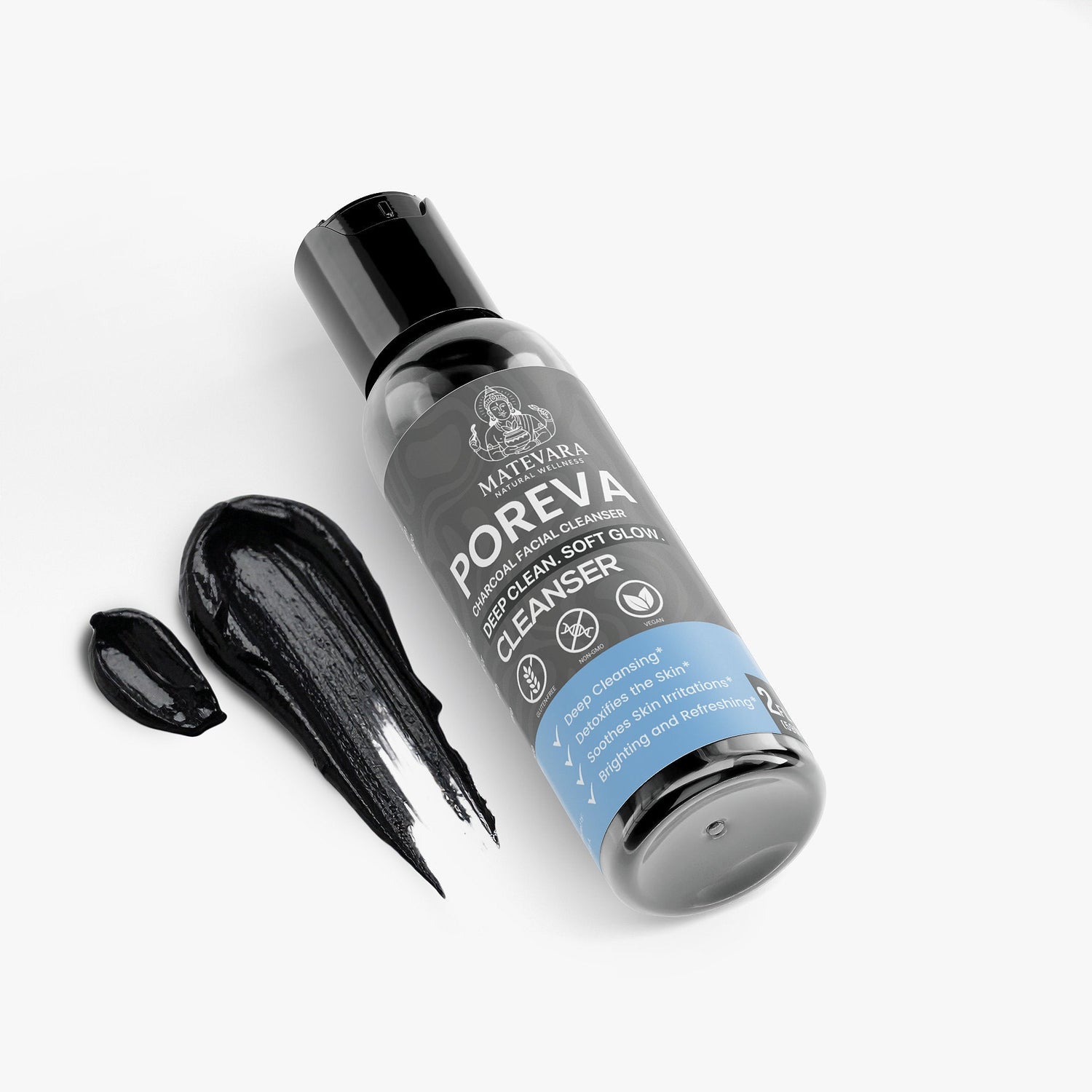Poreva - Charcoal Facial Cleanser - Matevara