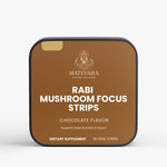 RABI Mushroom Focus Strips | Lion's Mane, Cordyceps & Maitake | Dissolvable Oral Strips | 30 Count (Chocolate) - Matevara