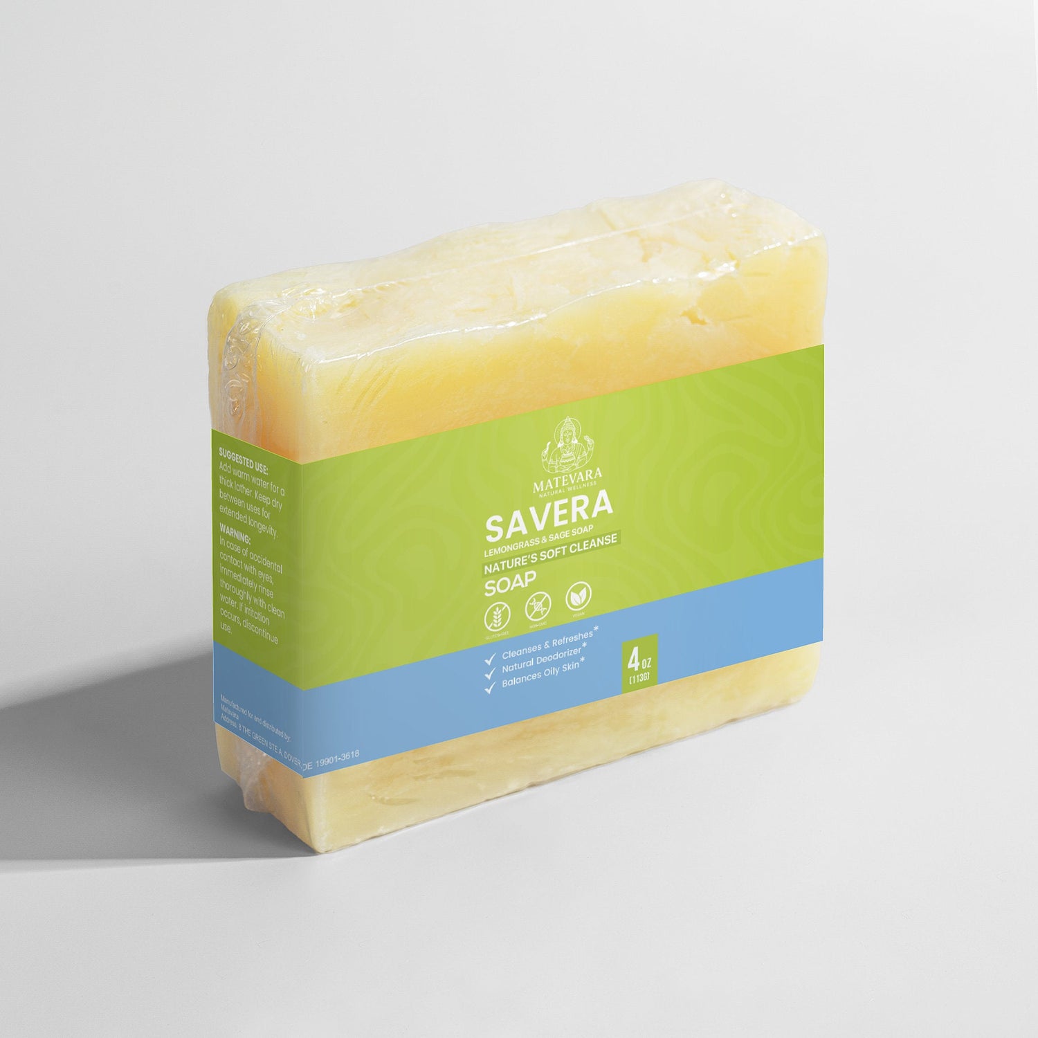 Savera - Lemongrass & Sage Soap - Matevara