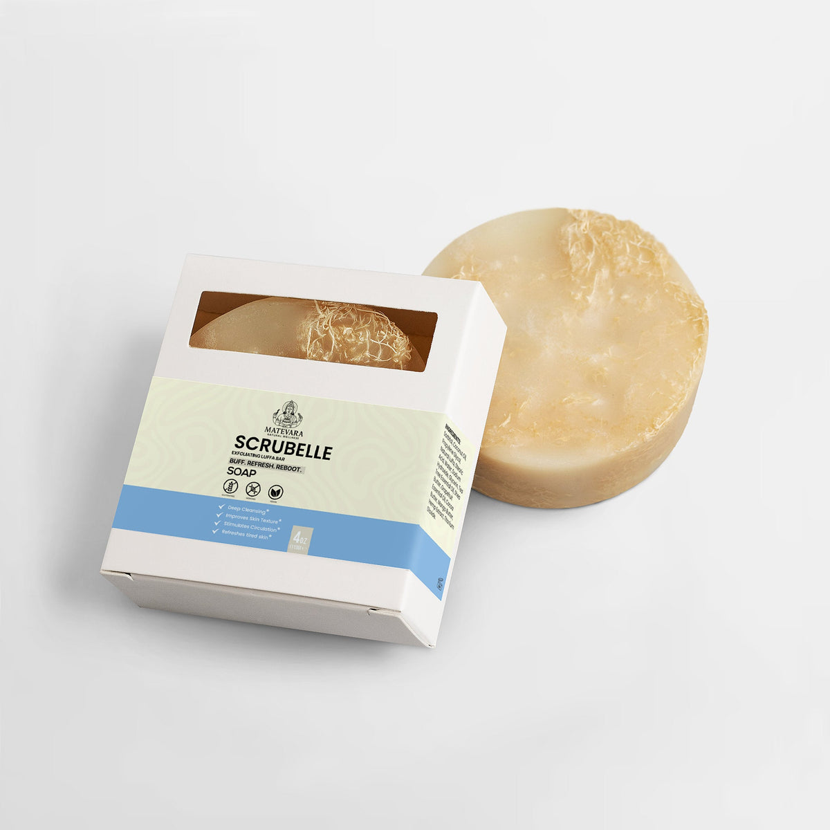 Scrubelle - Exfoliating Luffa Bar - Matevara