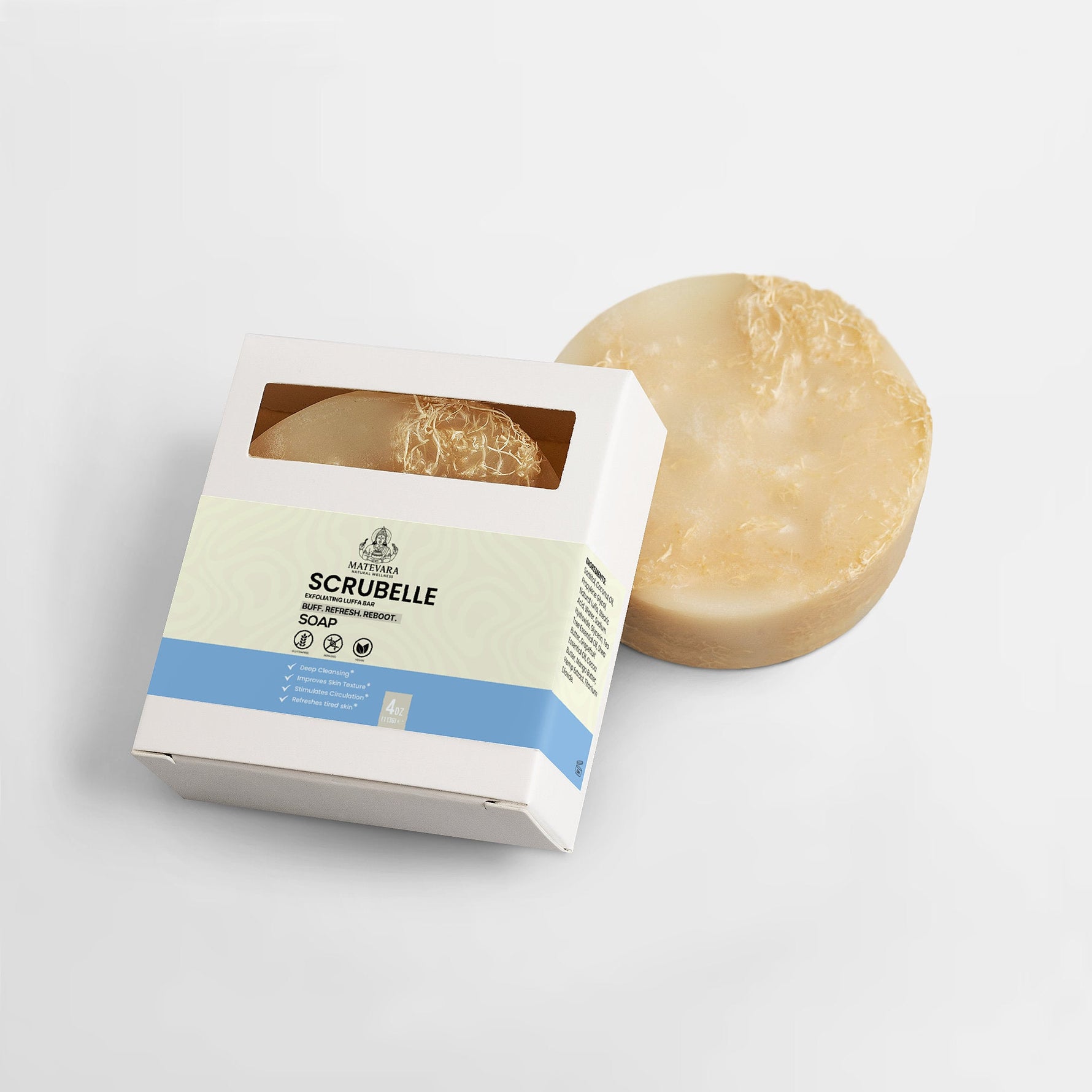Scrubelle - Exfoliating Luffa Bar - Matevara
