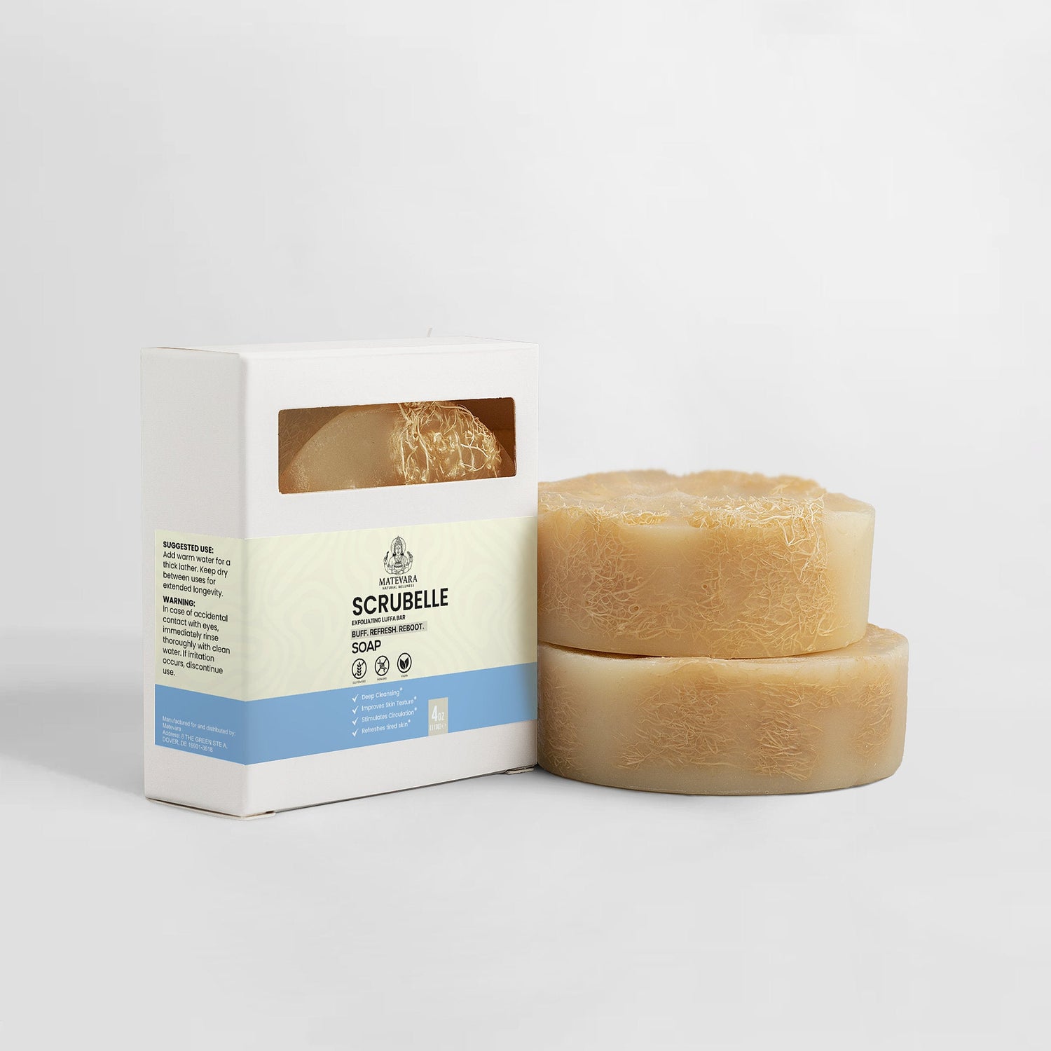 Scrubelle - Exfoliating Luffa Bar - Matevara