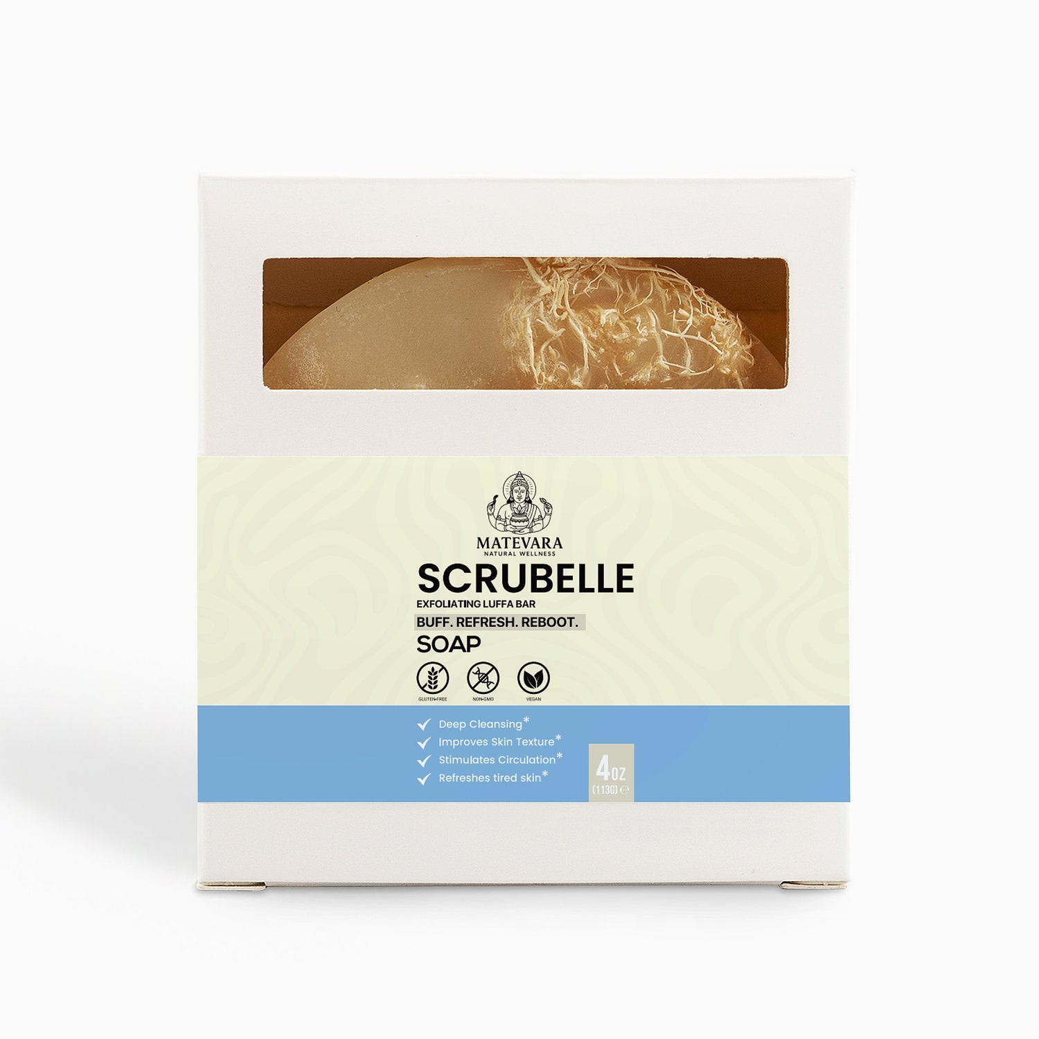 Scrubelle - Exfoliating Luffa Bar - Matevara