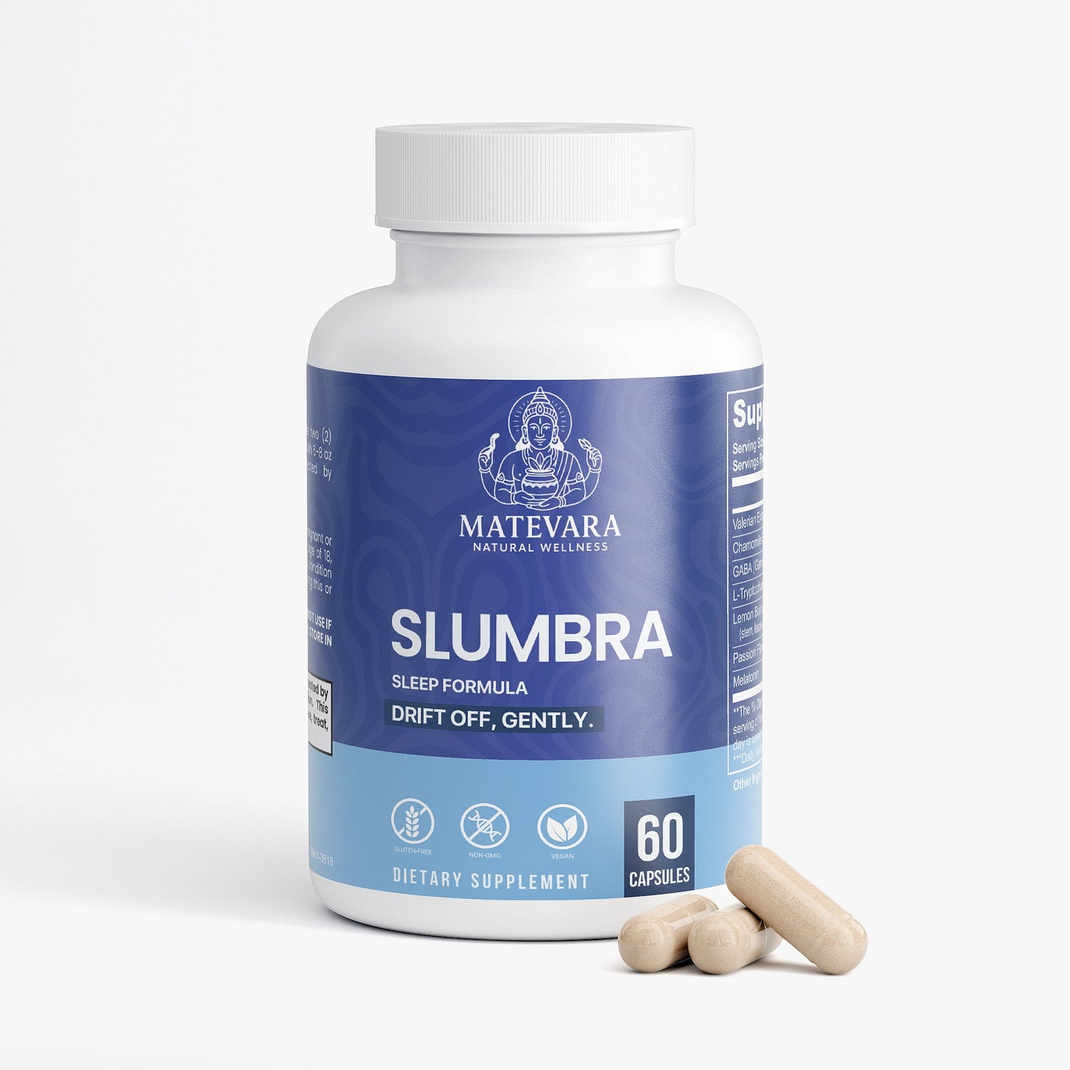 Slumbra Sleep Formula |Dietary Supplement to Support Restful Sleep | 60 Count - Matevara