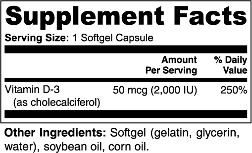Sunex - SuVitamin D3 2,000 IU - Matevara