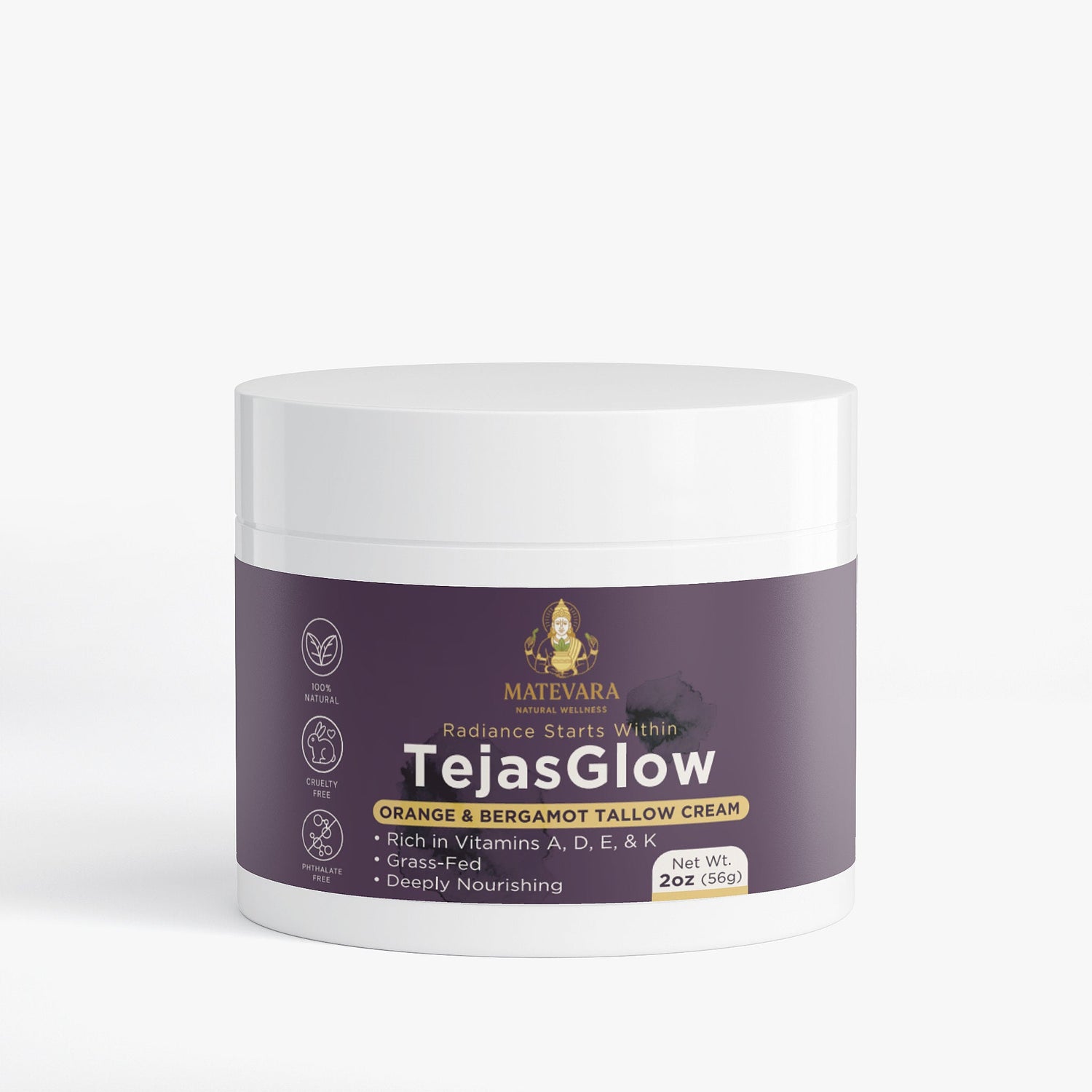 TejasGlow - Tallow Cream Orange & Bergamot - Matevara