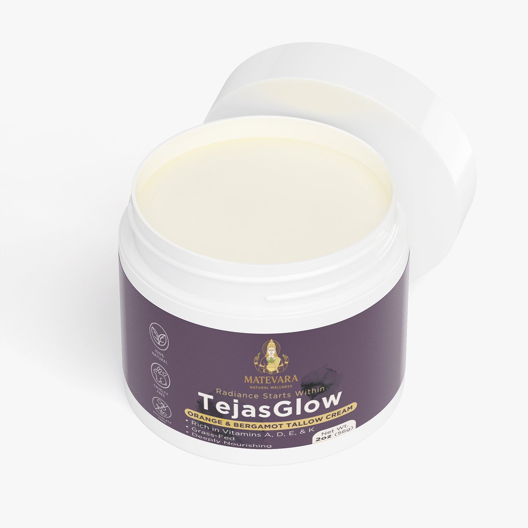 TejasGlow - Tallow Cream Orange & Bergamot - Matevara