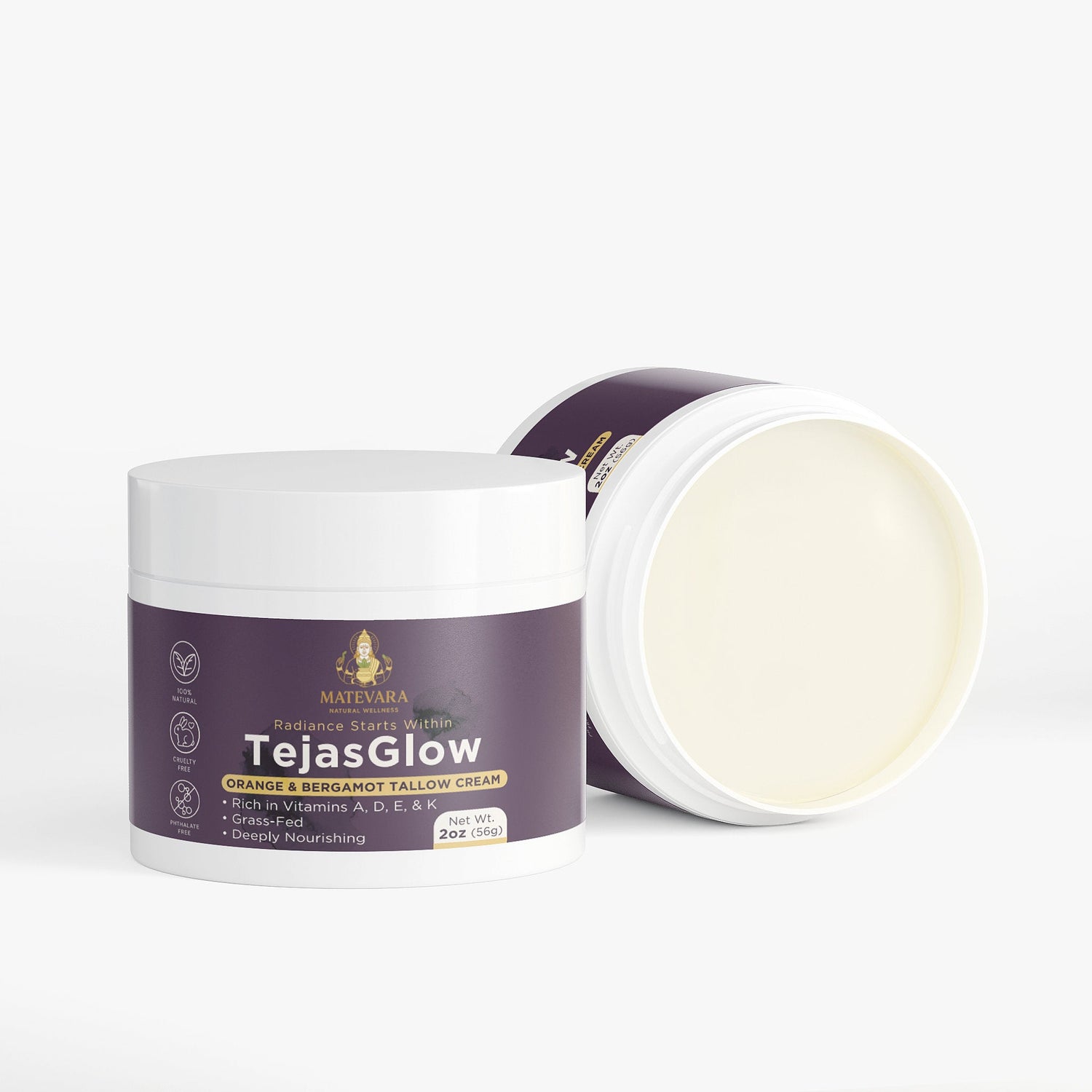 TejasGlow - Tallow Cream Orange & Bergamot - Matevara