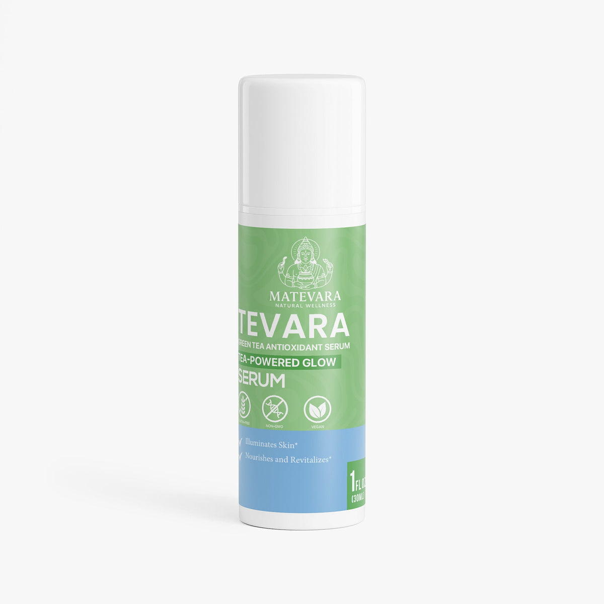 Tevara Green Tea Antioxidant Serum | Hydrating Face Serum | 1 fl oz (30ml) - Matevara