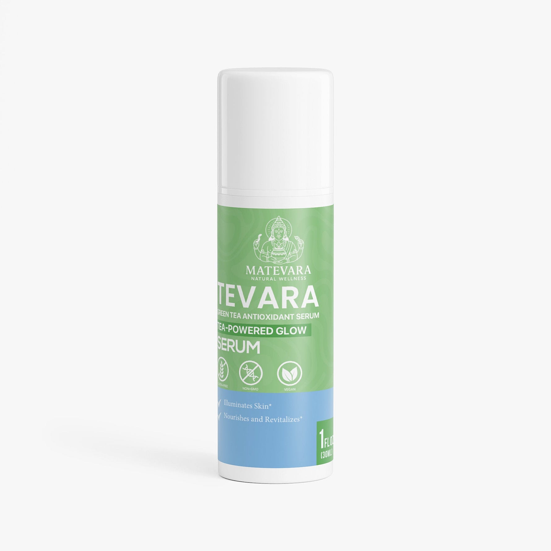 Tevara Green Tea Antioxidant Serum | Hydrating Face Serum | 1 fl oz (30ml) - Matevara