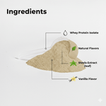 Veluna VA Pure3 Whey Protein Isolate Powder | 100% WPI Vanilla with Stevia | Protein Powder | 24.1oz (683g) - Matevara