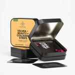 VELURA Collagen Strips | 100mg Collagen Peptides + Vitamin E | Dissolvable Oral Strips | 30 Count (Mango) - Matevara