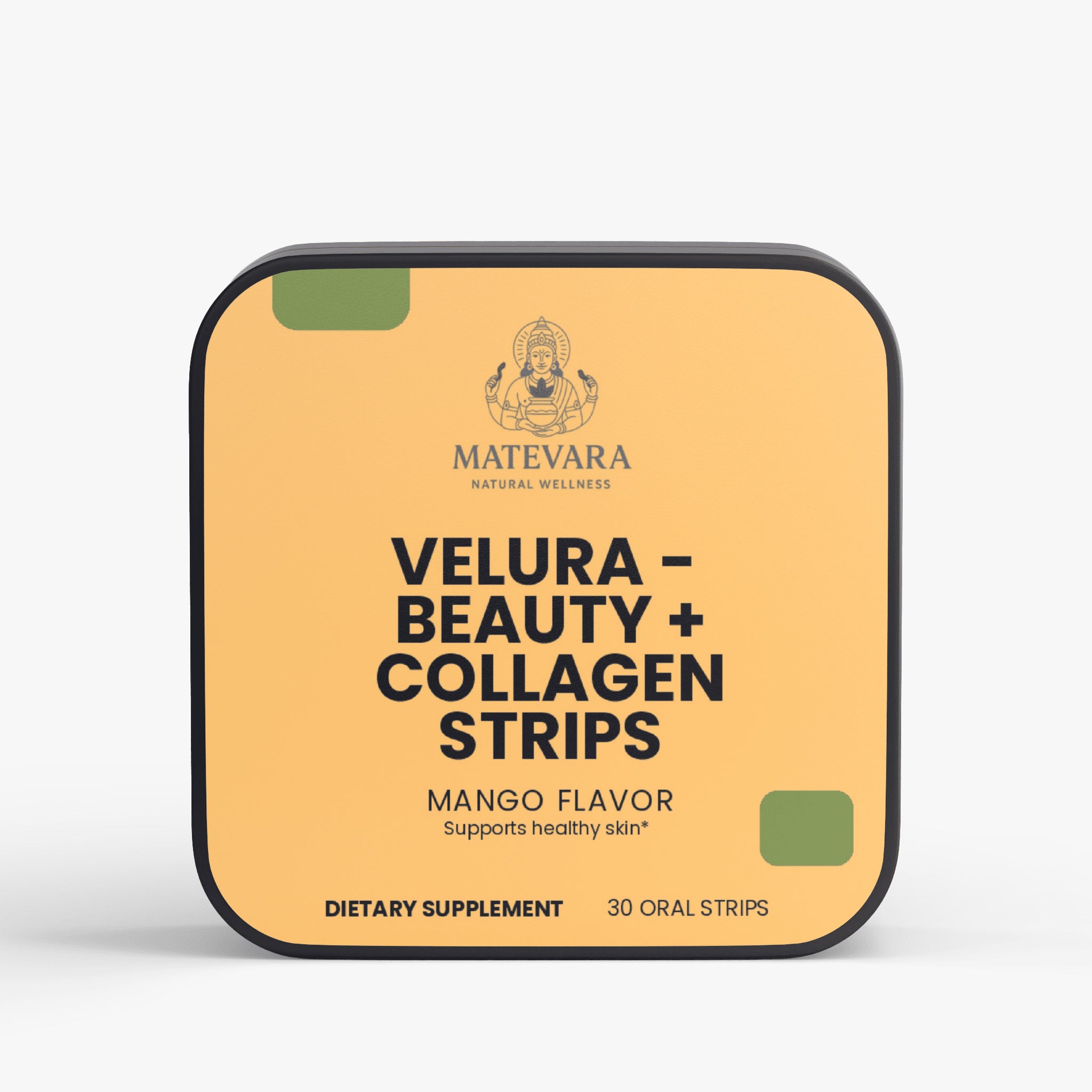 VELURA Collagen Strips |Dissolvable Oral Strips | 30 Count (Mango) - Matevara