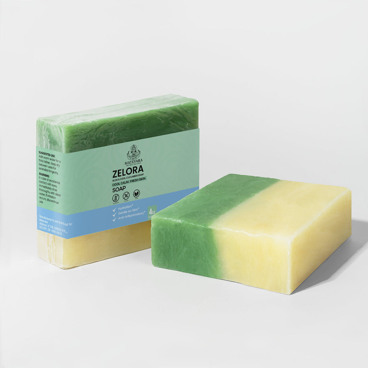 Zelora - Aloe & Cool Cucumber Soap - Matevara