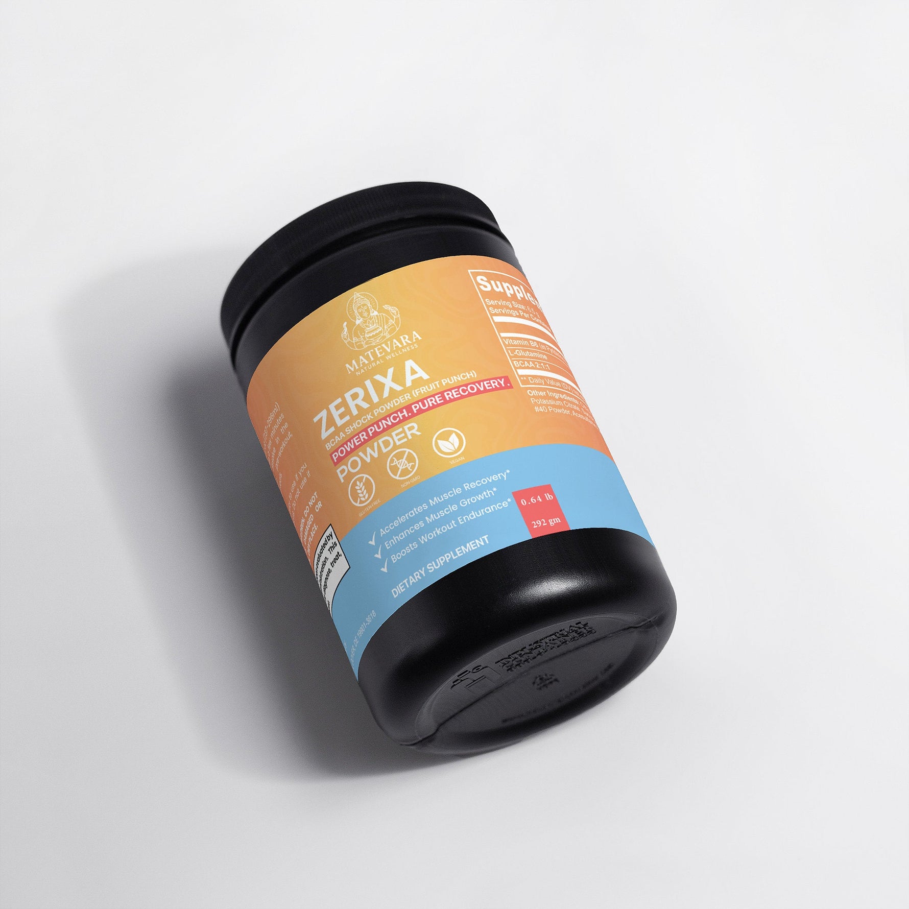 Zerixa BCAA Amino Complex - Muscle Recovery & Protein Synthesis | 5000mg BCAAs 2:1:1 + Glutamine | Muscle Recovery & Protein Synthesis | Fruit Punch | 292g - Matevara